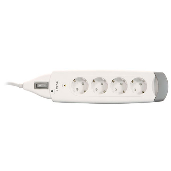 ICIDU Surge Protector 4-Way 4AC outlet(s) 250V 2m White surge protector