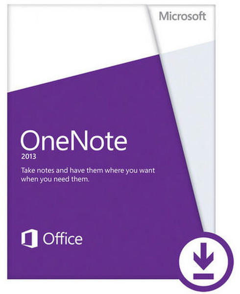 Microsoft OneNote 2013, x32/64, PKL, 1u, 1pc, ESD, ENG