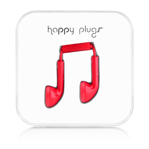 Happy Plugs Earbud Binaural im Ohr Rot