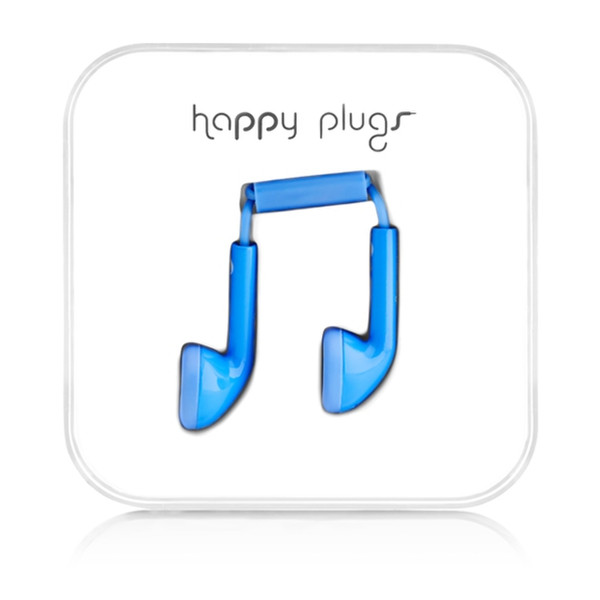 Happy Plugs Earbud Binaural im Ohr Blau