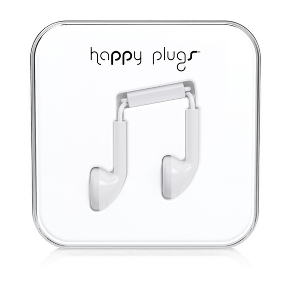 Happy Plugs Earbud Binaural im Ohr Weiß