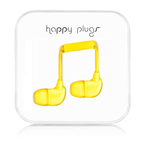 Happy Plugs In-Ear Binaural im Ohr Gelb