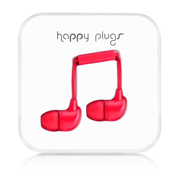 Happy Plugs In-Ear Binaural im Ohr Rot