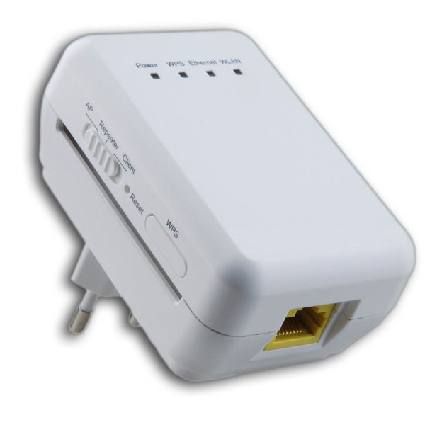 Connection N&C WRP300 300Mbit/s Eingebauter Ethernet-Anschluss WLAN Weiß 1Stück(e) PowerLine Netzwerkadapter