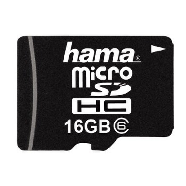 Hama microSDHC 16GB 16ГБ MicroSDHC Class 6 карта памяти