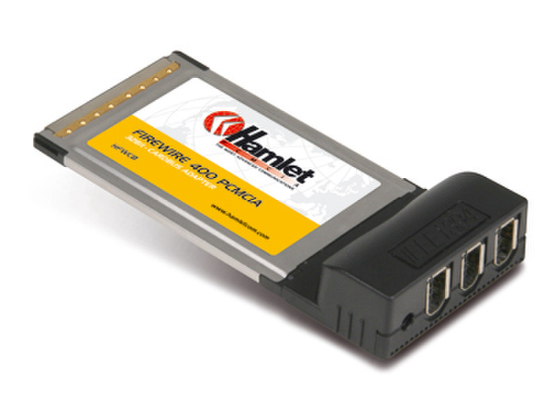 Hamlet HFWCB 3 port Firewire A PCMCIA interface cards/adapter