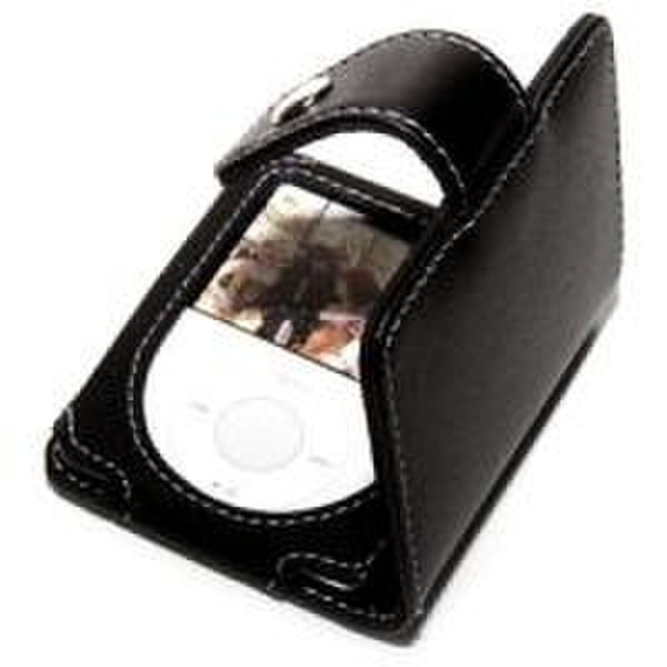 Adapt Apple iPod Nano V3 -mX Leather Case Side Open BLACK Black