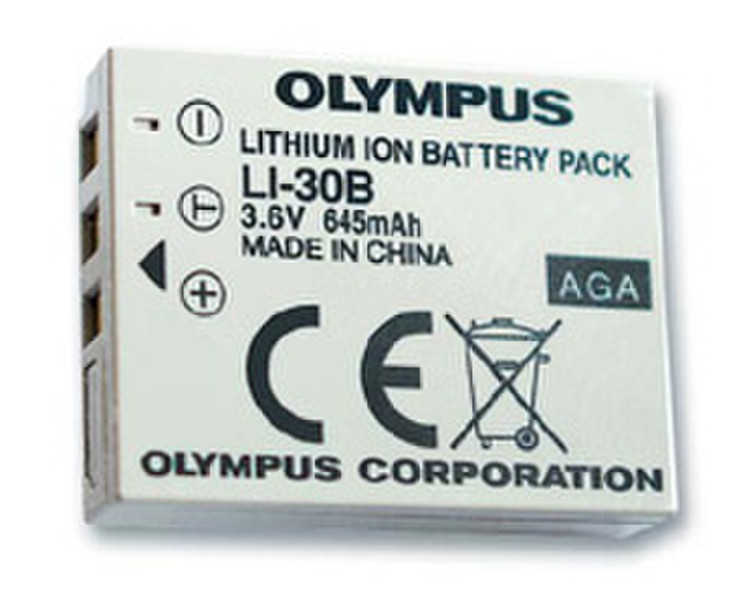 Olympus Li-Ion Accu Li-30B Lithium-Ion (Li-Ion) 645mAh 3.6V rechargeable battery