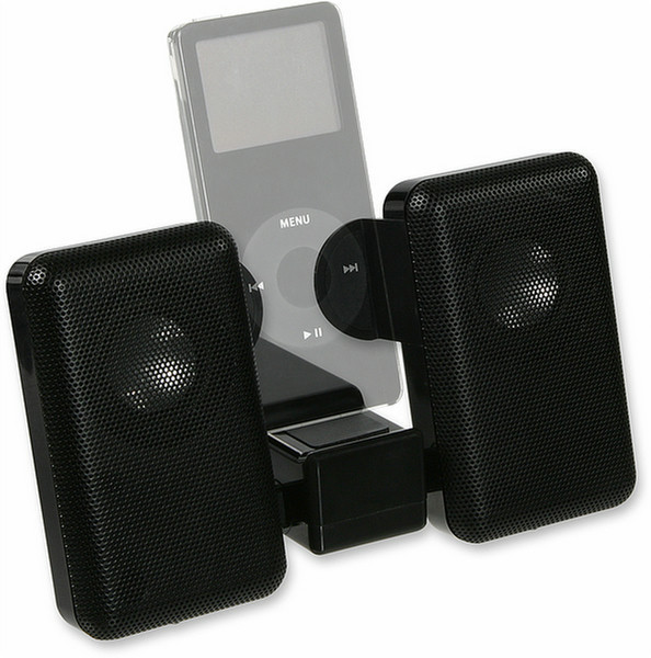 SPEEDLINK Compact MP3 Speakers, black 2.0channels Black docking speaker