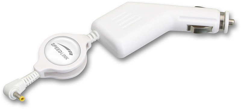 SPEEDLINK PSP™ Car Adapter rectractable, white White power adapter/inverter