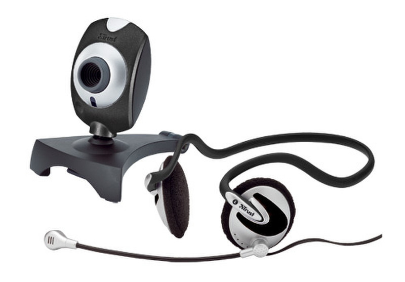 Trust Chat & VoIP Pack HiRes CP-2200: Webcam 640 x 480Pixel USB Schwarz, Silber Webcam