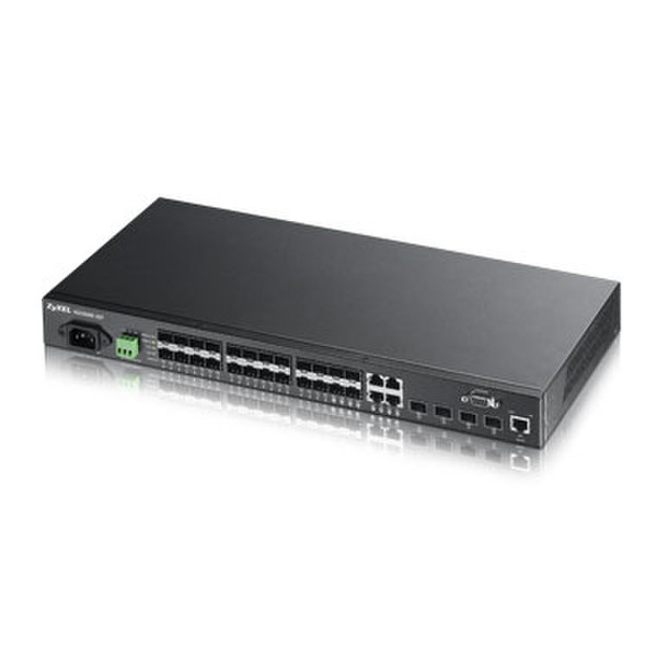 ZyXEL MGS3600-24F ungemanaged L2 Gigabit Ethernet (10/100/1000) 1U Schwarz