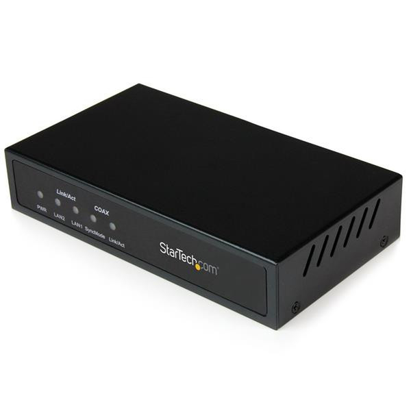 StarTech.com Gigabit Ethernet Netzwerk Extender über Koaxialkabel Empfänger / Receiver - 2.4km
