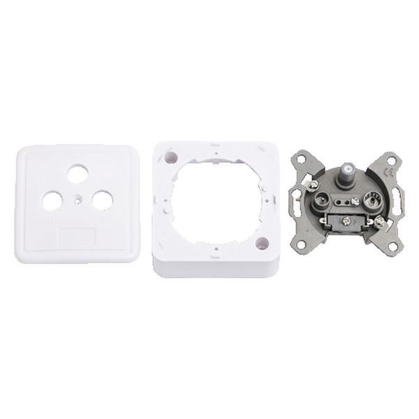 LogiLink CA1003 Type F (Schuko) Silver,White outlet box