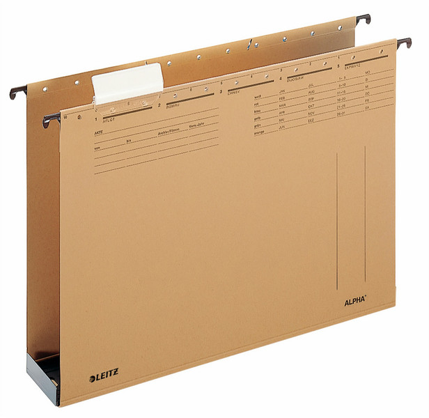 Leitz ALPHA A4 Cardboard,Plastic Brown hanging folder