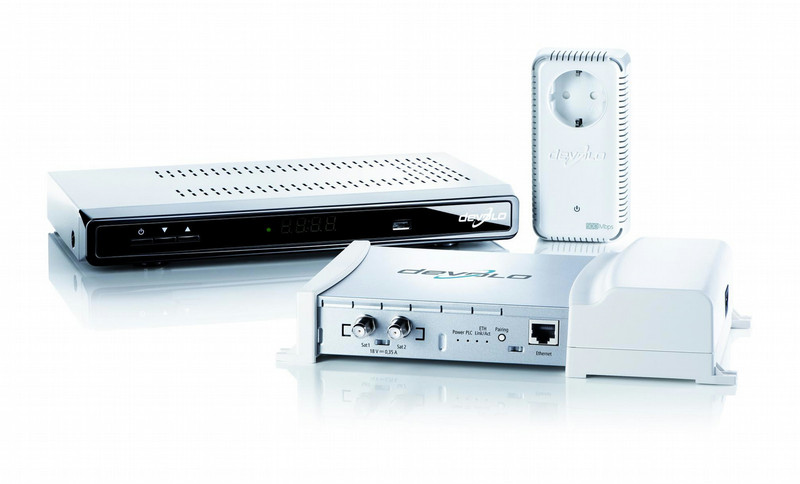Devolo dLAN TV SAT Starter Set Satellite Full HD White TV set-top box