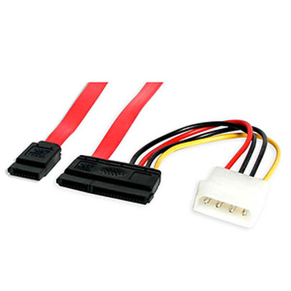 4XEM 4XSATAPOW18 0.45m SATA 7-pin Black,Red SATA cable