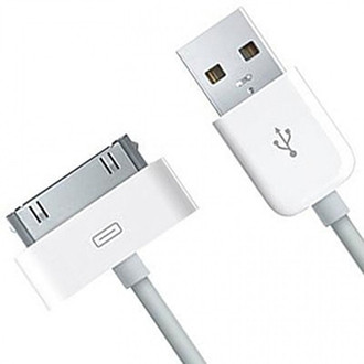 4XEM 4XUSB2APPL3FT 1m Mini-USB A Apple 30-p White USB cable