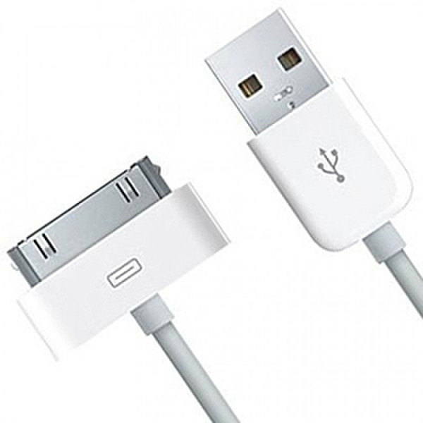 4XEM 4XUSB2APPL3FT 1m Mini-USB A Apple 30-p Weiß USB Kabel