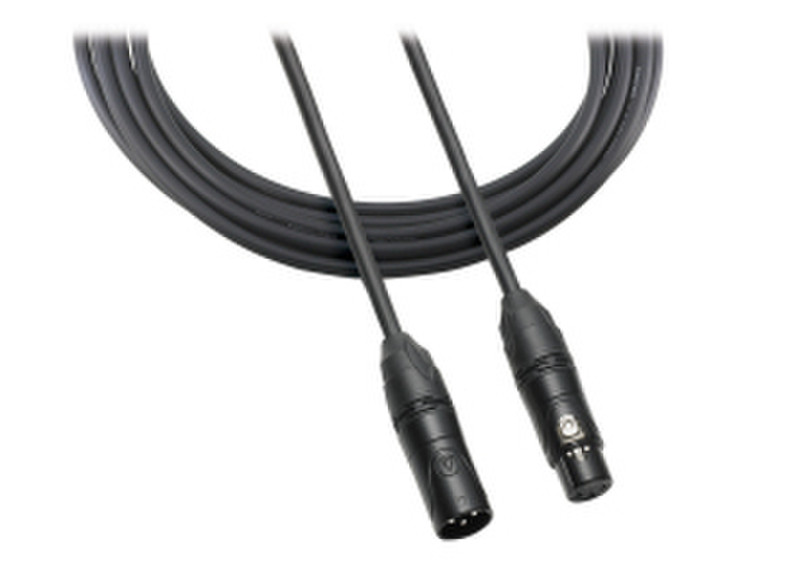 Audio-Technica ATR-MCX10 3m XLR (3-pin) XLR (3-pin) Schwarz Audio-Kabel