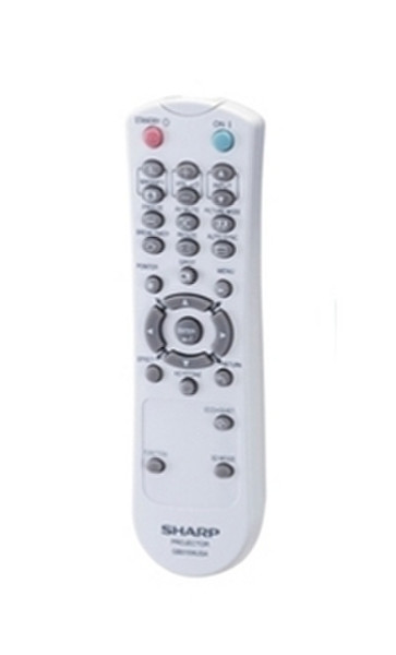 Sharp RRMCGB015WJSA IR Wireless press buttons White remote control
