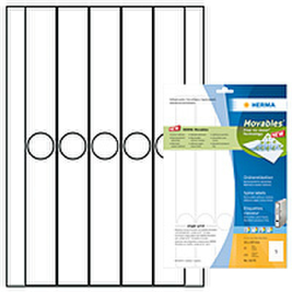 HERMA Spine labels white A4 Movables 34x297 125 St. Weiß 125Stück(e) selbstklebendes Etikett