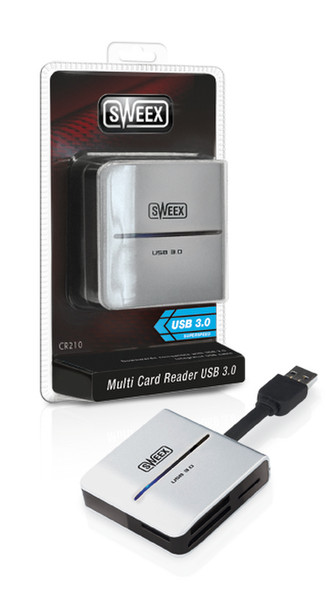 Sweex CR210 USB 3.0 Черный, Белый устройство для чтения карт флэш-памяти