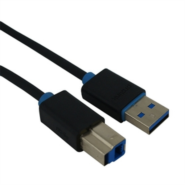 PROLINK USB 3.0, A-B, 1.5m 1.5м USB A USB B Черный, Синий