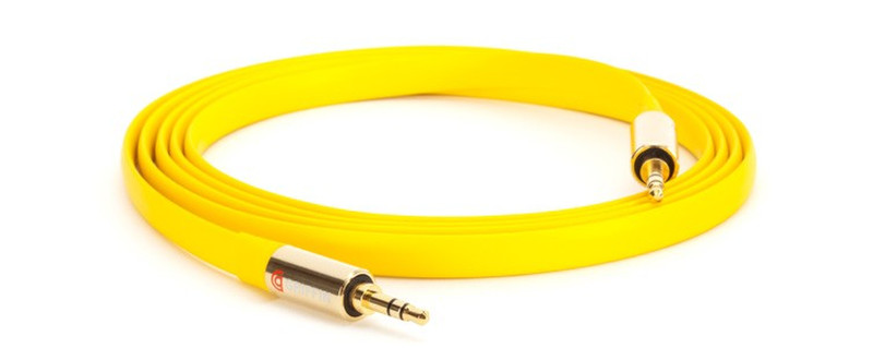 Griffin Premium Flat Aux 1.8m 3.5mm 3.5mm Yellow