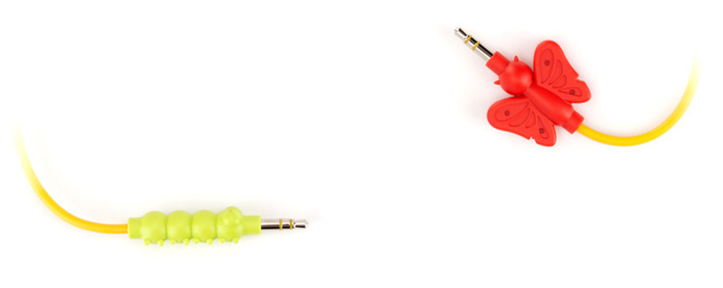 Griffin Kazoo Aux Butterfly/Caterpillar 0.9m 3.5mm 3.5mm Red,Yellow