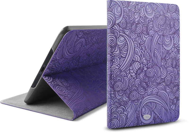 iSkin Vibes Swirl iPad mini Folio Purple