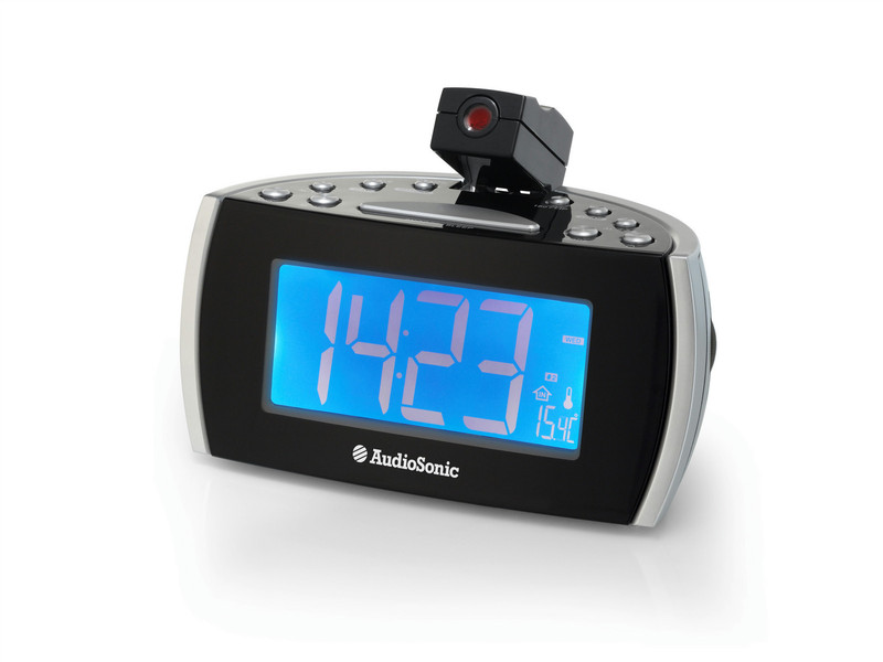 AudioSonic CL-1486 Clock Black,Silver