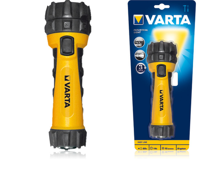 Varta Industrial Light 2D Hand flashlight LED Black,Yellow