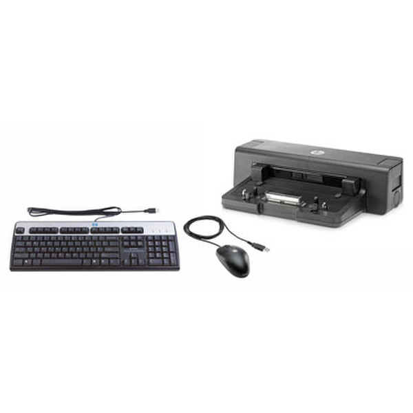 HP 2012 90W Docking Station Bundle Черный док-станция для ноутбука