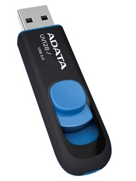ADATA DashDrive UV128 16GB 16GB USB 3.0 (3.1 Gen 1) Typ A Schwarz, Blau USB-Stick