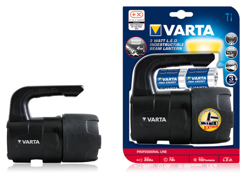 Varta 18750 Ручной фонарик LED Черный электрический фонарь