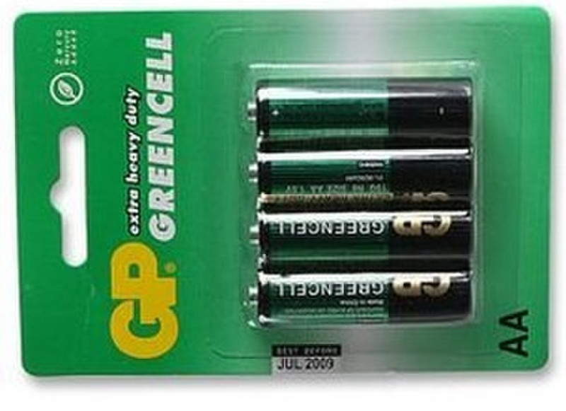 GP Batteries Greencell 4x AA Zinc Chloride Zinc Chloride 1.5В