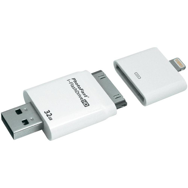 Photofast iFlashdriveHD 32ГБ USB 2.0 Белый USB флеш накопитель