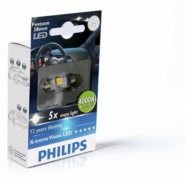 Philips X-tremeVision LED лампа для салона автомобиля 128584000KX1