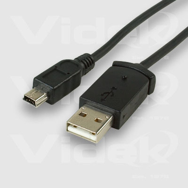 Videk USB 2.0 High Speed A to Mini B Cable 1m 1m USB A Mini-USB B Schwarz USB Kabel
