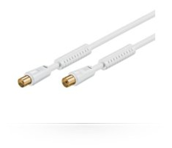 Microconnect COAX025WHQ 2.5м Белый коаксиальный кабель