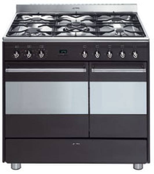 Smeg SNL92MFA5 Freestanding Gas hob Black cooker