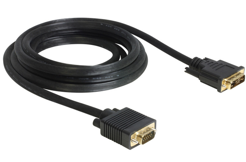 DeLOCK 83241 2m DVI-A VGA (D-Sub) Black video cable adapter