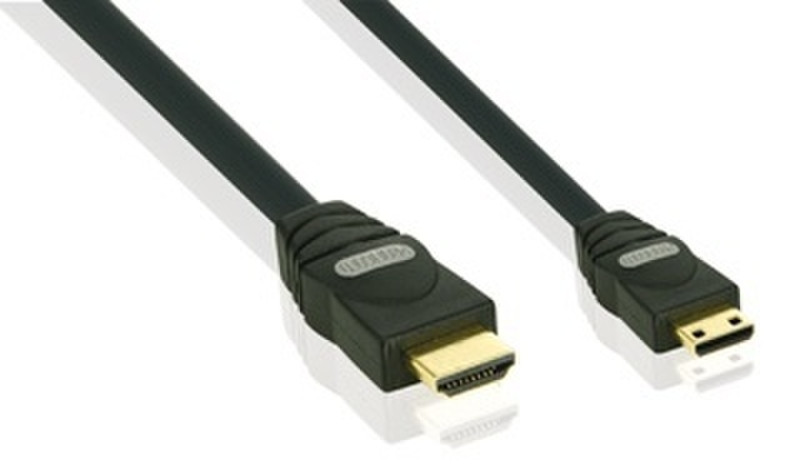 Profigold High Definition Mini HDMI Interconnect (HDMI male - Mini HDMI male) 2m HDMI Mini-HDMI Schwarz HDMI-Kabel
