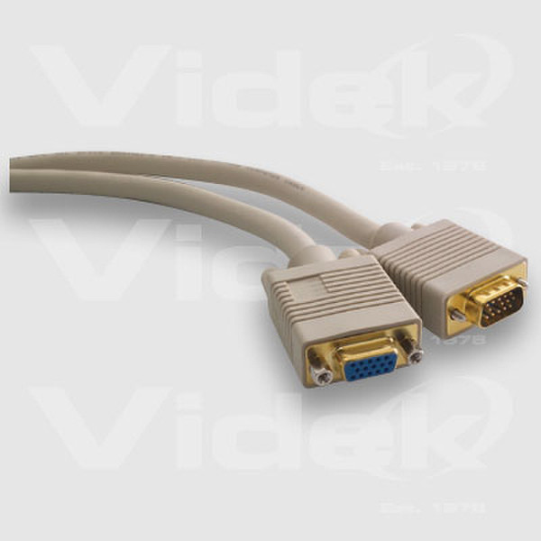 Videk SVGA M to F Gold Series Coax Monitor Extension Cable 1m 1м VGA (D-Sub) VGA (D-Sub) VGA кабель