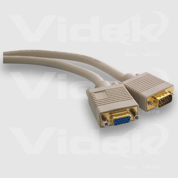 Videk SVGA M to F Gold Series Coax Monitor Extension Cable 15m 15m VGA (D-Sub) VGA (D-Sub) VGA-Kabel