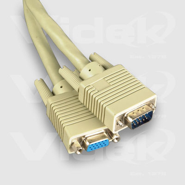 Videk SVGA M to F Coax Monitor Extension Cable 1m 1m VGA (D-Sub) VGA (D-Sub) VGA-Kabel