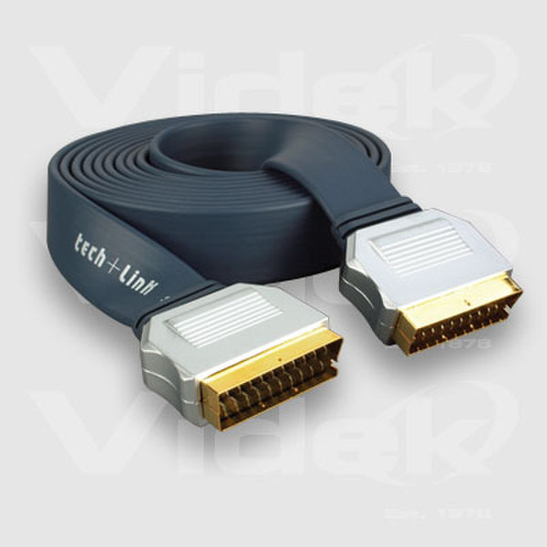 Videk Scart Plug to Scart Plug Gold 10m 10m SCART (21-pin) SCART (21-pin) Black SCART cable