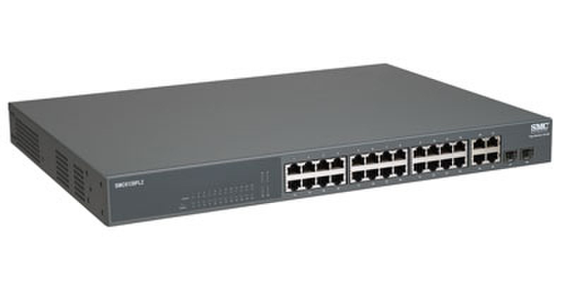 SMC SMC6128PL2 Managed Power over Ethernet (PoE) Black