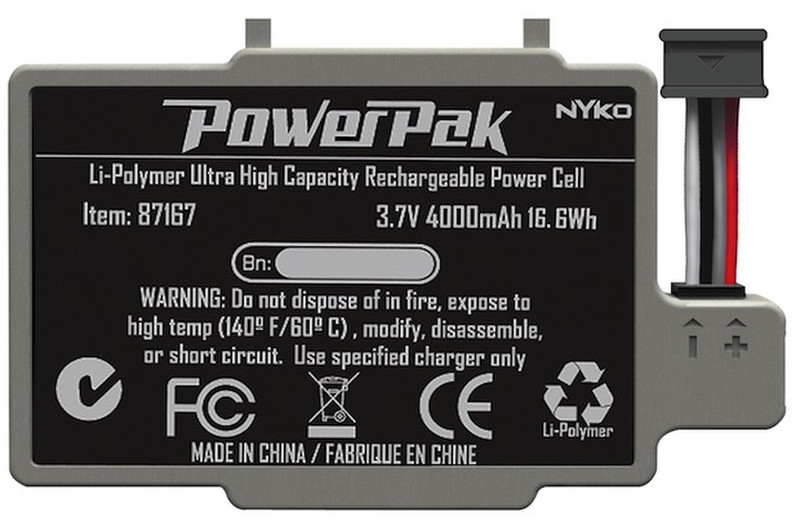 Nyko Power Pak Lithium Polymer 4000mAh 3.7V rechargeable battery